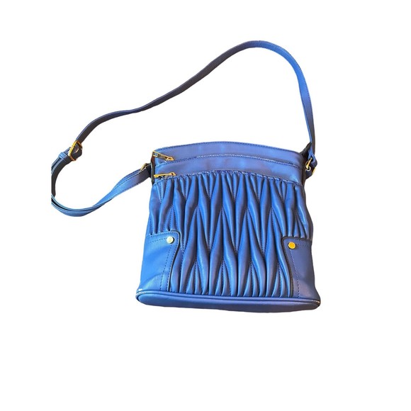 Vintage Crossbody Cobalt Blue Purse Handbag Boho Cool Summer - Picture 1 of 6